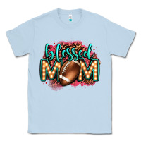 Dusty Blue blessed american football mom lightbulb letters Classic Tee - OliviaCreatesArt