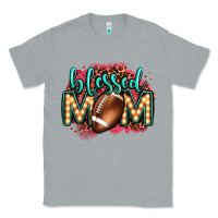 Heather Grey blessed american football mom lightbulb letters Classic Tee - OliviaCreatesArt