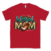 Red blessed american football mom lightbulb letters Classic Tee - OliviaCreatesArt