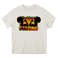 Cream My history is strong Heavy Core Tee - HowdyJamesFarm