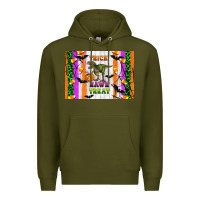 Army Green Trick rawr treat kids bottle Premium Hoodie - Artiststas