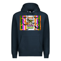 Navy Trick rawr treat kids bottle Premium Hoodie - Artiststas