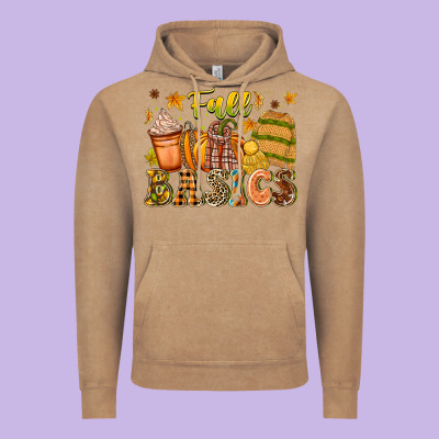 Fall Basics Vintage Hoodie Designed By Cowhidedigitalart