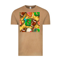 Vintage Camel american football go with thunder and leopard  seamless pattern Vintage Tee - BundleAndBundleShop