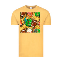 Vintage Mustard american football go with thunder and leopard  seamless pattern Vintage Tee - BundleAndBundleShop