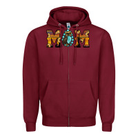Burgundy 4 mom Zipper Hoodie - JahusDesignShop