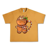 Peanut Butter Gingerbread Cookie Man Hot Cocoa Coffee Urban Heavy Tee - FaDigitalArtStudio