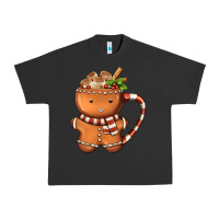 Pigment Black Gingerbread Cookie Man Hot Cocoa Coffee Urban Heavy Tee - FaDigitalArtStudio