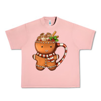 Salmon Gingerbread Cookie Man Hot Cocoa Coffee Urban Heavy Tee - FaDigitalArtStudio