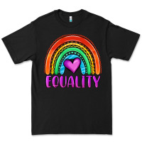 Black equality rainbow Premium Tee - OliviaCreatesArt