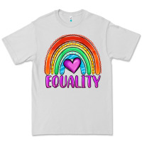 Dove Grey equality rainbow Premium Tee - OliviaCreatesArt
