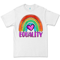 White equality rainbow Premium Tee - OliviaCreatesArt