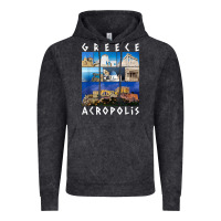Vintage Black greece acropolis famous sights gallery traveler souvenir t shirt Vintage Hoodie - baoMotion
