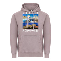 Vintage Zinc greece acropolis famous sights gallery traveler souvenir t shirt Vintage Hoodie - baoMotion