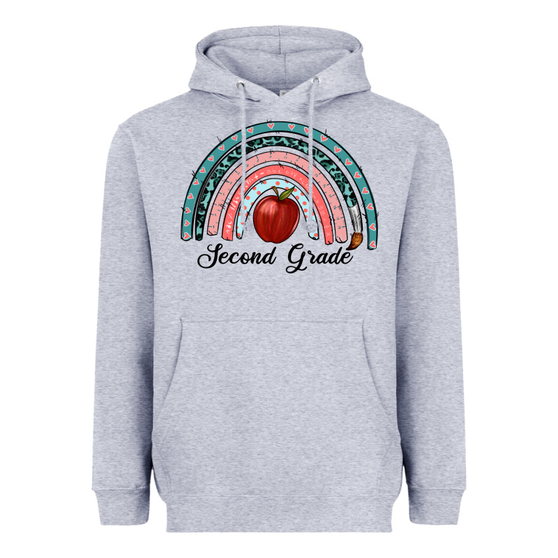 Second Grade Rainbow Heavyweight Hoodie by RanaPortraitStore | Teevron