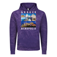 Cloud Purple greece acropolis famous sights gallery traveler souvenir t shirt Vintage Hoodie - baoMotion