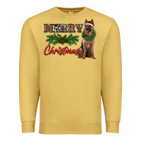 Antique Gold merry christmas german shepherd Premium Sweatshirt - RanaPortraitStore