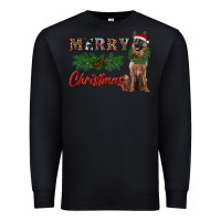 Black merry christmas german shepherd Premium Sweatshirt - RanaPortraitStore
