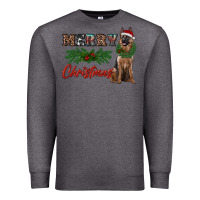 Charcoal Heather merry christmas german shepherd Premium Sweatshirt - RanaPortraitStore