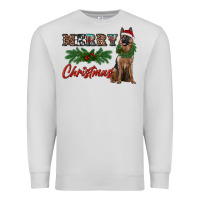 Dove Grey merry christmas german shepherd Premium Sweatshirt - RanaPortraitStore