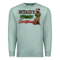 Seafoam merry christmas german shepherd Premium Sweatshirt - RanaPortraitStore