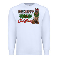 White merry christmas german shepherd Premium Sweatshirt - RanaPortraitStore