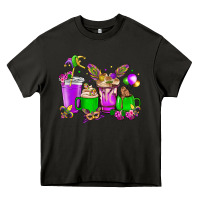 Asphalt Mardi Gras coffee cups Heavy Core Tee - HowdyJamesFarm