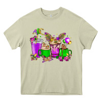 Mossy Mardi Gras coffee cups Heavy Core Tee - HowdyJamesFarm