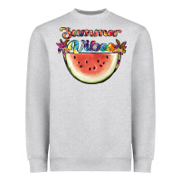 Heather Grey summer vibes Heavyweight Sweatshirt - JahusDesignShop