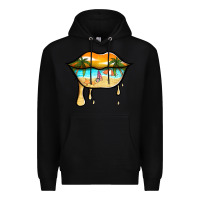 Black beach lips Premium Hoodie - Jasminsmagicworld