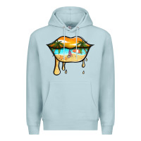 Blue Mist beach lips Premium Hoodie - Jasminsmagicworld