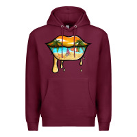 Burgundy beach lips Premium Hoodie - Jasminsmagicworld