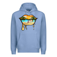 Colony Blue beach lips Premium Hoodie - Jasminsmagicworld