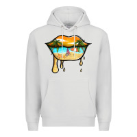 Dove Grey beach lips Premium Hoodie - Jasminsmagicworld