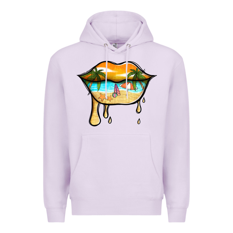 Beach Lips Premium Hoodie by Jasminsmagicworld | Teevron