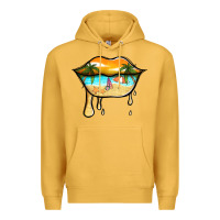 Mustard beach lips Premium Hoodie - Jasminsmagicworld