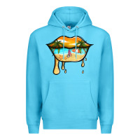 Ocean Blue beach lips Premium Hoodie - Jasminsmagicworld