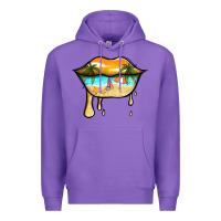 Purple beach lips Premium Hoodie - Jasminsmagicworld