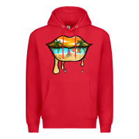 Red beach lips Premium Hoodie - Jasminsmagicworld