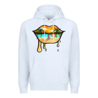 White beach lips Premium Hoodie - Jasminsmagicworld