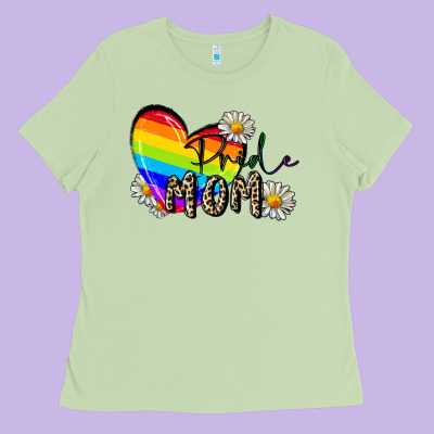 Pride Mom Ladies Tee Designed By Fadigitalartstudio