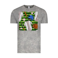 Cloud Rock baseball uniform and field seamless pattern Vintage Tee - BundleAndBundleShop