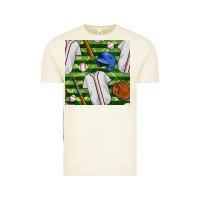 Vintage Arctic baseball uniform and field seamless pattern Vintage Tee - BundleAndBundleShop