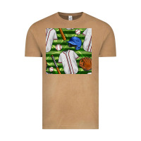 Vintage Camel baseball uniform and field seamless pattern Vintage Tee - BundleAndBundleShop