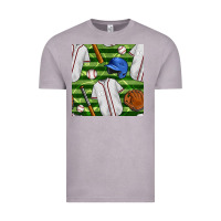 Vintage Zinc baseball uniform and field seamless pattern Vintage Tee - BundleAndBundleShop