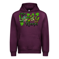 Mauve Wine St. Patrick's Day One Lucky Nana Urban Hoodie - RanaPortraitStore
