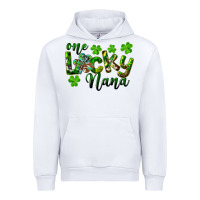 White St. Patrick's Day One Lucky Nana Urban Hoodie - RanaPortraitStore