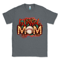 Charcoal Heather blessed baseball mom lightbulb letters Classic Tee - OliviaCreatesArt
