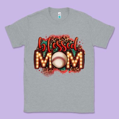Blessed Baseball Mom Lightbulb Letters Classic Tee Designed By Oliviacreatesart