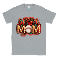 Heather Grey blessed baseball mom lightbulb letters Classic Tee - OliviaCreatesArt